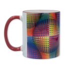 Op-art színes kör bögre