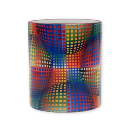 Op-art színes kör bögre