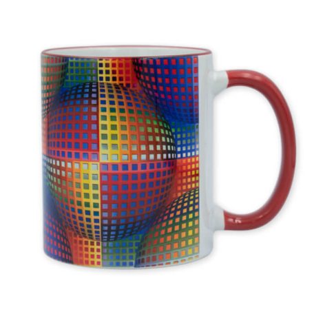 Op-art színes kör bögre