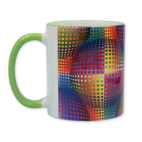 Op-art színes kör bögre