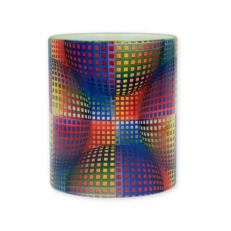 Op-art színes kör bögre