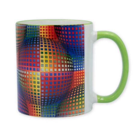 Op-art színes kör bögre