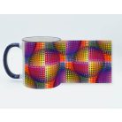 Op-art színes kör bögre