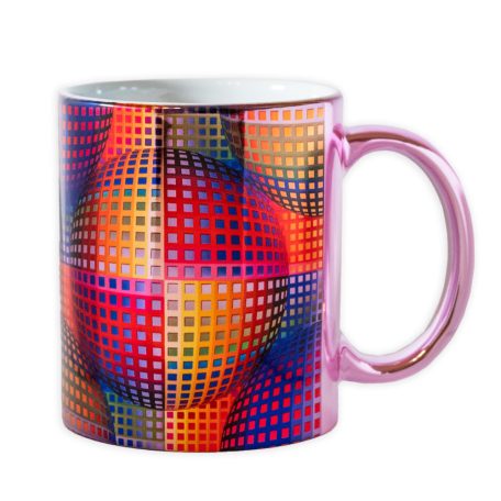 Op-art színes kör bögre