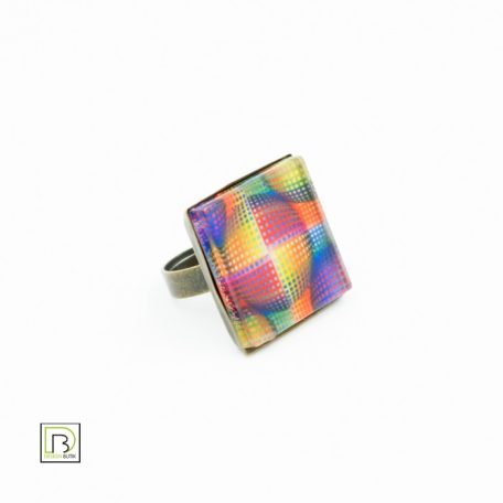 Op-art színes kör gyűrű