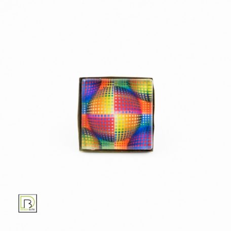 Op-art színes kör gyűrű