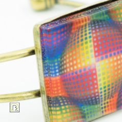 Op-art színes kör karkötő