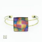 Op-art színes kör karkötő