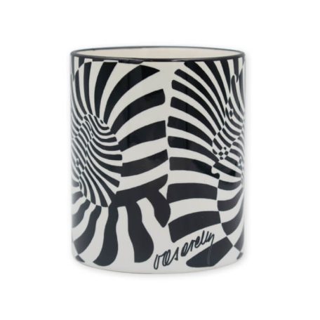 Op-art zebrás bögre