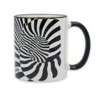 Op-art zebrás bögre