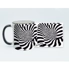 Op-art zebrás bögre