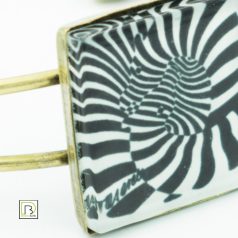 Op-art zebrás karkötő