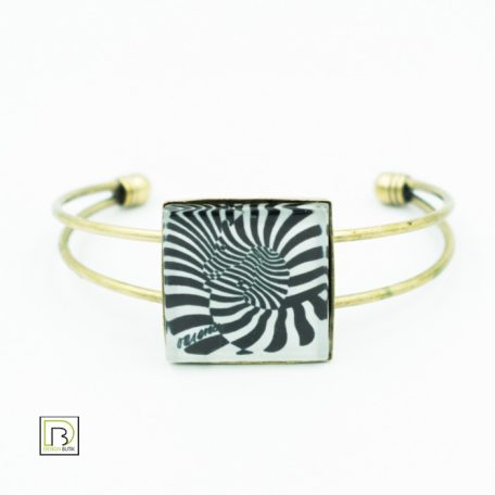 Op-art zebrás karkötő