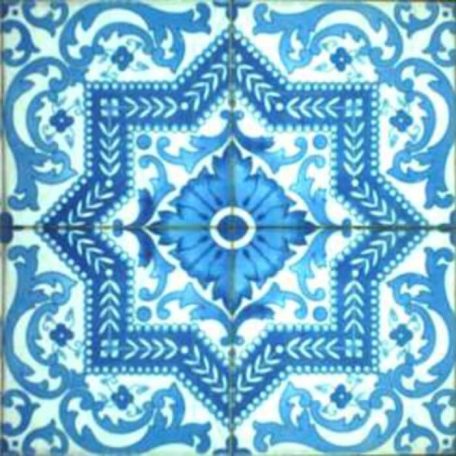 Pécsi csempe kék ornamentikás csempe ajándékszett