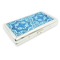 Pécsi csempe kék ornamentikás csempe cigaretta tartó