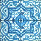 Pécsi csempe kék ornamentikás csempe poszter