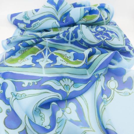 Pécsi csempe "kerti pihenő" csempe minta sál