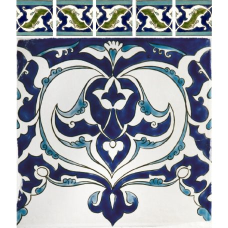 Pécsi csempe "kerti pihenő" csempe minta sál