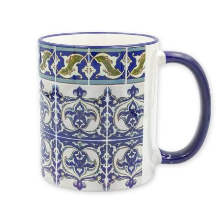 Pécsi csempe "kerti pihenő" csempe minta bögre