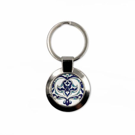 Pécsi csempe "kerti pihenő" csempe minta kulcstartó