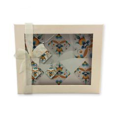 Pécsi csempe sárga csempe minta ajándékszett