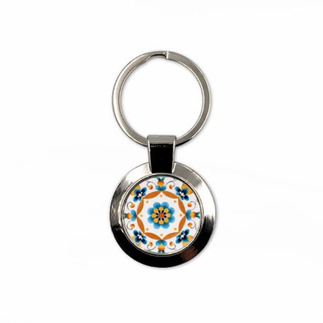 Pécsi csempe sárga csempe minta kulcstartó