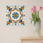 Pécsi csempe sárga csempe minta poszter