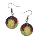 Pécsi csempe szecesszió fülbevaló