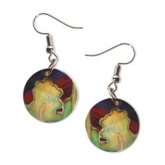 Pécsi csempe szecesszió fülbevaló