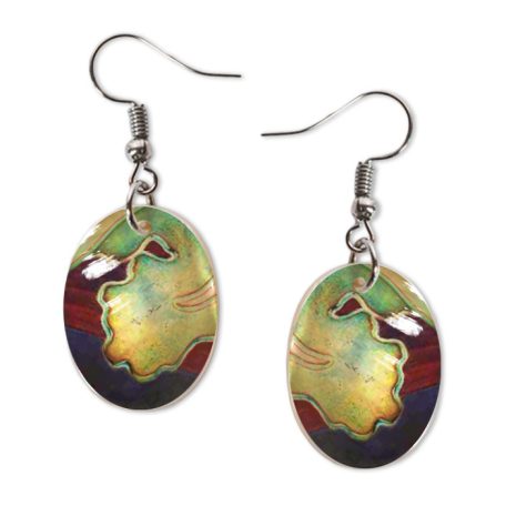 Pécsi csempe szecesszió fülbevaló