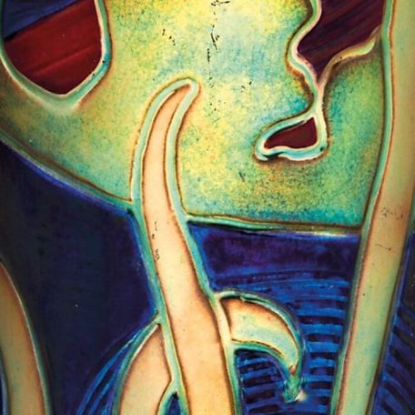 Pécsi csempe szecesszió fülbevaló