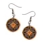 Pécsi csempe színes csempe minta fülbevaló