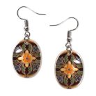 Pécsi csempe színes csempe minta fülbevaló