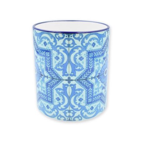 Pécsi csempe kék ornamentikás csempe bögre