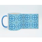 Pécsi csempe kék ornamentikás csempe bögre