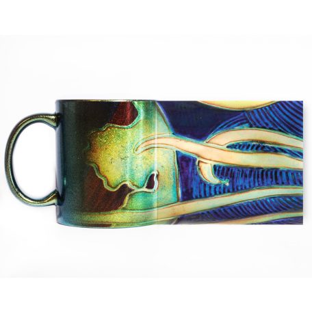 Pécsi csempe szecesszió minta VARÁZS bögre